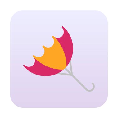 şemsiye simgesi vektör illüstrasyonu 