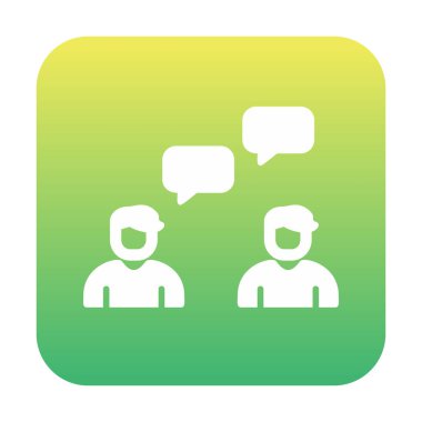 Basit Çalışma İletişim simgesi, vektör illüstrasyonu