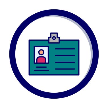 Üyelik Kartı simgesinin vektör illüstrasyonu