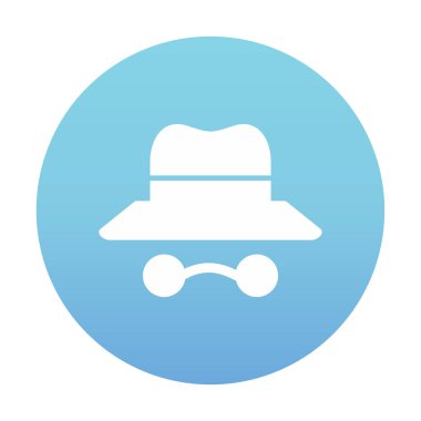 Basit Incognito simgesi, vektör illüstrasyonu