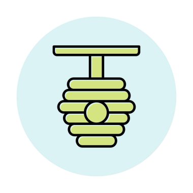 Arı kovanı simgesi vektör illüstrasyonu