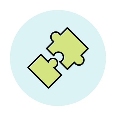 Bulmaca simgesi izole edildi. iş vektörü illüstrasyon tasarım şablonu