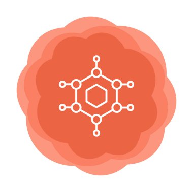 Basit Nanoteknoloji simgesi, vektör illüstrasyonu