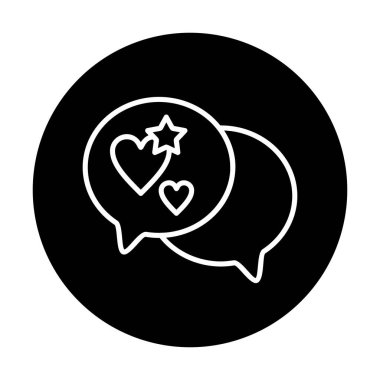 Basit konuşma balonu simgesi, vektör illüstrasyonu