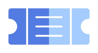 bilet simgesi, vektör illüstrasyonu basit tasarım