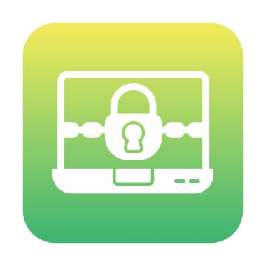 Basit düz Ransomware bilgisayar vektör çizimi  