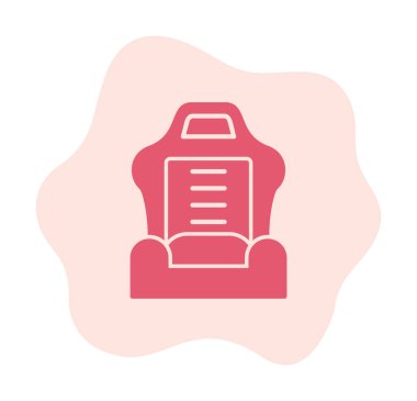 araba koltuğu simgesi, vektör illüstrasyonu 