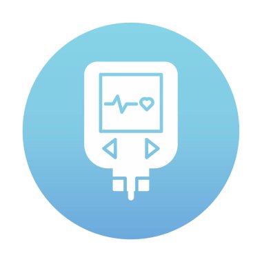 modern düz düz Glucometer simgesi çizimi
