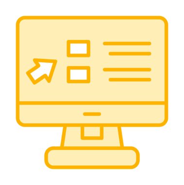 Basit Online Course Üniversitesi simgesi, vektör illüstrasyonu