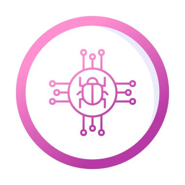 düz Spyware simge vektör illüstrasyon tasarımı