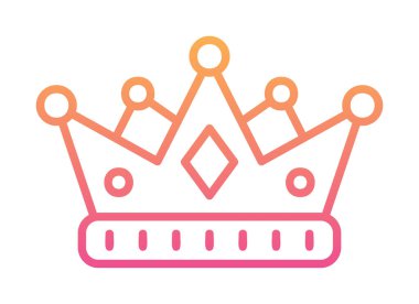 Taç düz simge vektör çizim