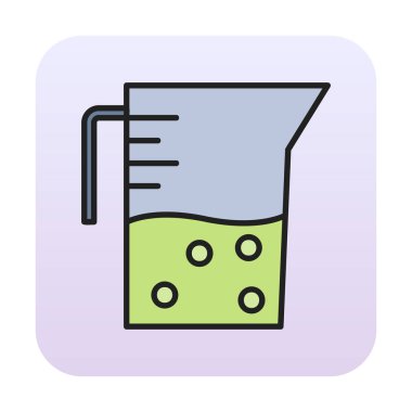 Beaker modern simgesinin vektör illüstrasyonu                          