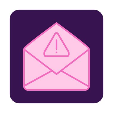 Basit çöp posta harfi simgesi, vektör illüstrasyonu