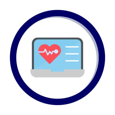 Dizüstü bilgisayarda basit bir kalp atışı simgesi