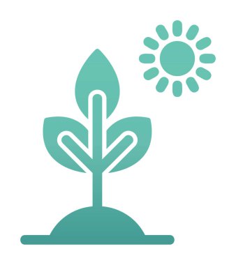 Biyoloji Bitki ana hatları simgesi beyaz arkaplanda izole edildi