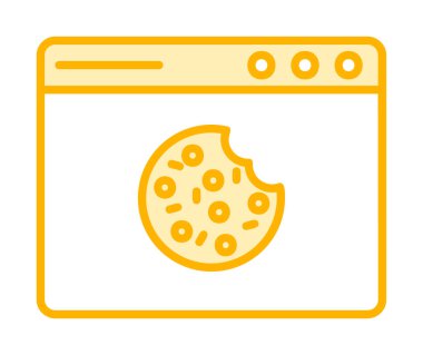 Basit Web Kurabiyeleri simgesi, vektör illüstrasyonu