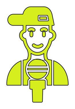 Mikrofonlu rapçinin vektör çizimi 