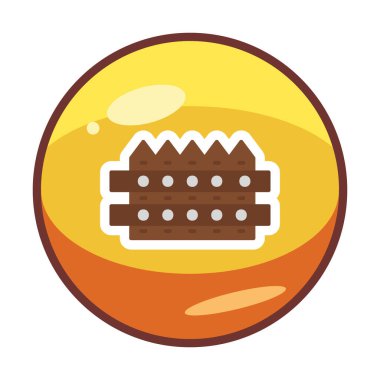 çit web simgesi, vektör çizim 