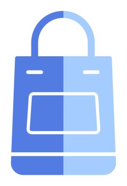 Alışveriş poşeti simgesi, vektör illüstrasyonu basit tasarım