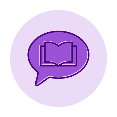 Sohbet kitabı simgesi, vektör illüstrasyonu