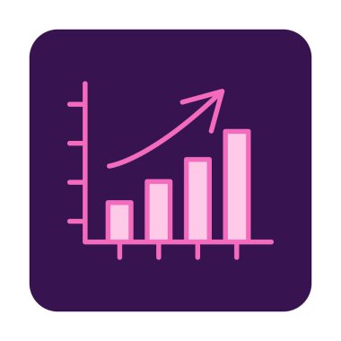 büyüyen grafik, bar grafiği vektör çizimi