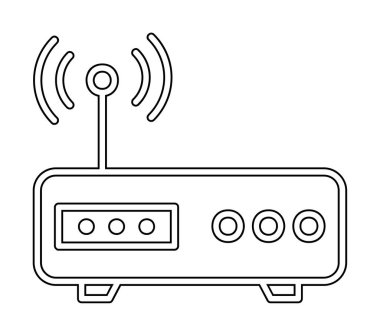 Modern Modem simge vektör çizimi