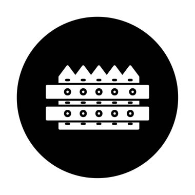 çit web simgesi, vektör çizim 