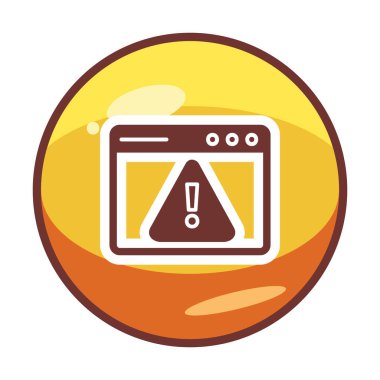 Basit Web Uyarı simgesi, vektör illüstrasyonu