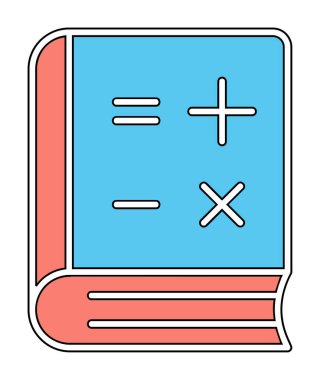 Matematik Kitabı vektör çizimi, simge ögesi arkaplanı          