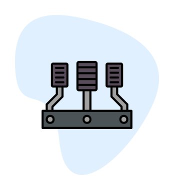 Araba Hızlandırıcı düz simgesi, vektör illüstrasyonu 