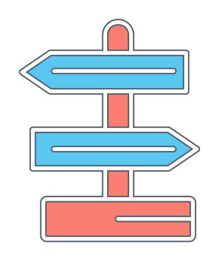 Yön işareti. Web simgesi basit tasarım 