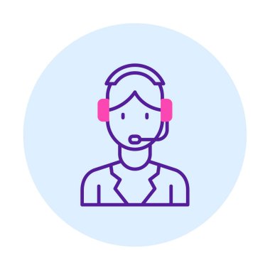 Vektör olarak Müşteri Hizmetleri Ajanı simgesi. logotype