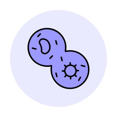 Mitoz web simgesi, vektör illüstrasyonu