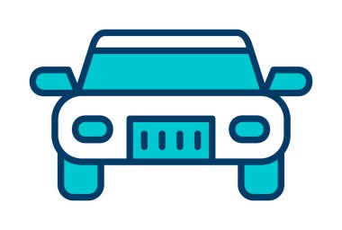 Araba düz simgesi. Vektör çizim 