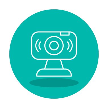 Web kamerası. Web simgesi basit illüstrasyon                   