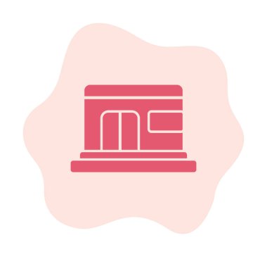 Sığınak düz ikon vektör çizimi