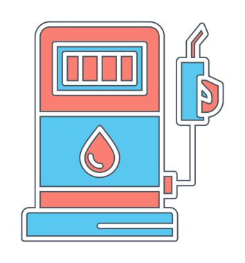 Basit Düz Yakıt ikonu vektör çizimi