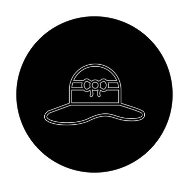 Güneş şapkası Icon vektör çizim