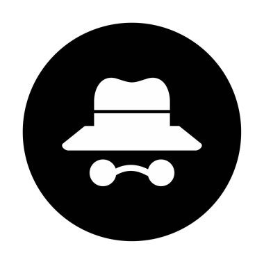 Basit Incognito simgesi, vektör illüstrasyonu