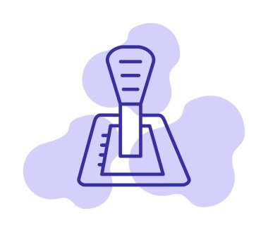 Araba vites kutusu web simgesi, vektör illüstrasyonu