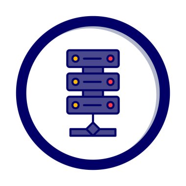 Ağ sunucu simgesinin vektör illüstrasyonu 