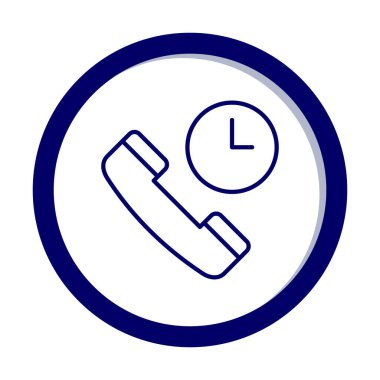 Basit Arama Bekleme simgesi, vektör illüstrasyonu