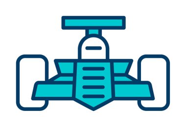 Basit yarış arabası ikonu vektör illüstrasyonu  