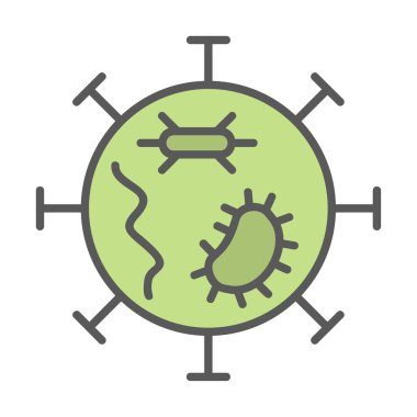 covid-19 parçacık işareti, vektör çizimi, virüs simgesi