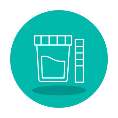 İdrar Test Ağı simgesi, vektör illüstrasyonu