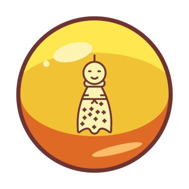 Teru Teru Bozu simgesi, vektör çizimi