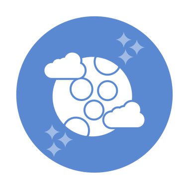 Dolunay düz ikonu. vektör illüstrasyonu 