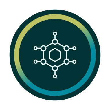 Basit Nanoteknoloji simgesi, vektör illüstrasyonu