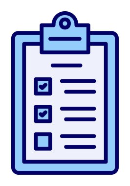 kontrol listesi simgesi, vektör illüstrasyonu 