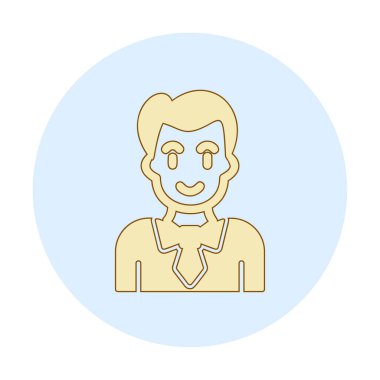 Profesör Web simgesi, vektör illüstrasyonu